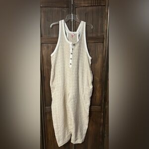 So Me Beige One Piece Romper size oversized small
